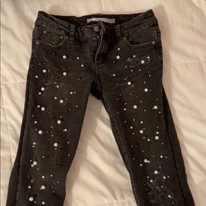 Beaded skinny jean